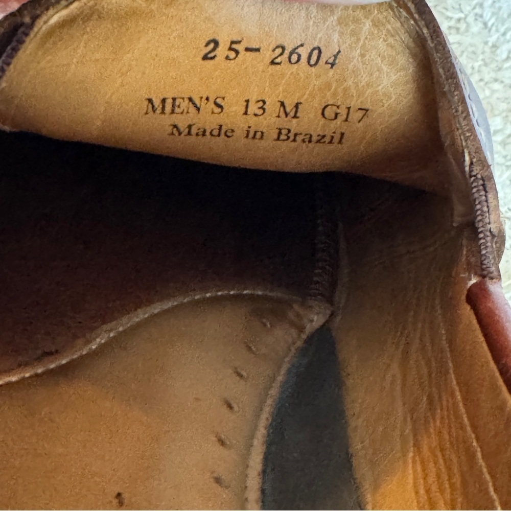 Johnston & Murphy Men Brown Leather Loafers Sheepskin Lined Size 13M - Picture 8 of 9